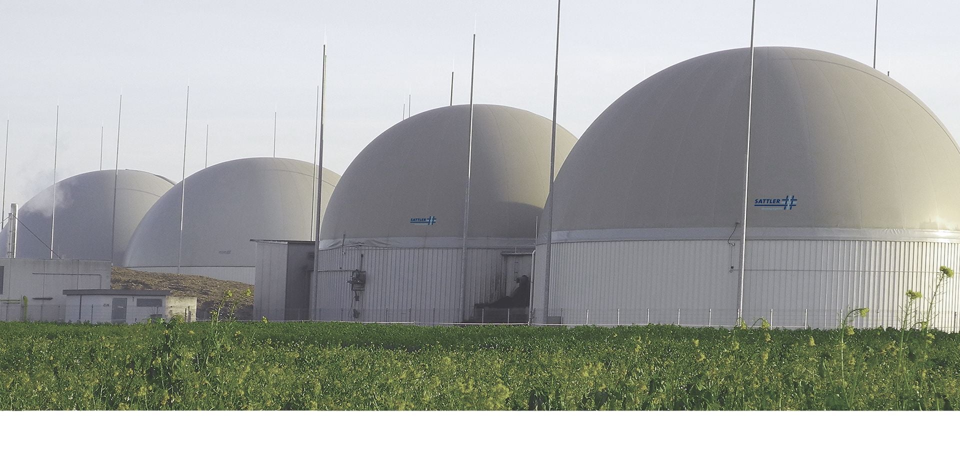 Biogasanlage mit Membranspeichern