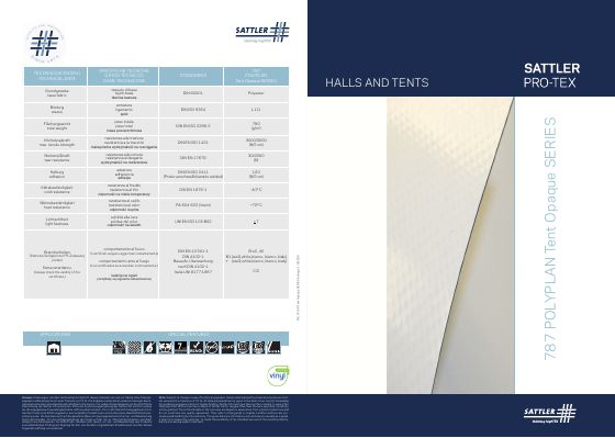 Titelseite: POLYPLAN Tent Opaque SERIES Art.787