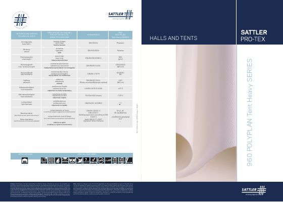 Titelseite: POLYPLAN Tent Heavy SERIES Art. 960