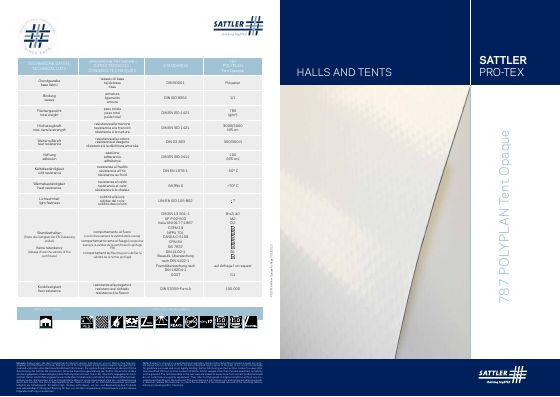 Titelseite: POLYPLAN Tent Opaque Art. 787